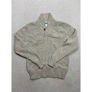 Woolrich Vintage Shawl Collar Wool Blend Sweater Oatmeal Heather XL